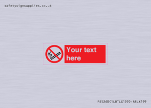 Custom No E-cigarettes / Vaping Sign